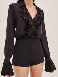 ALEXIS Thelo Top in black - women's blouse - detail view
