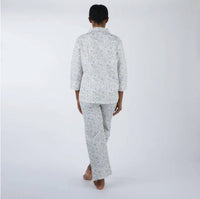 Lenora - Emmie Button-front And Drawstring Waist Pajama