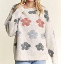 Madelyn - Puff Flower Sweater