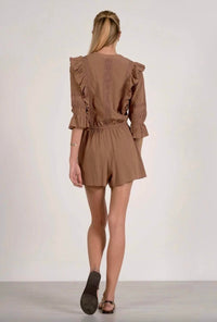 Elan - Ruffle Front Romper