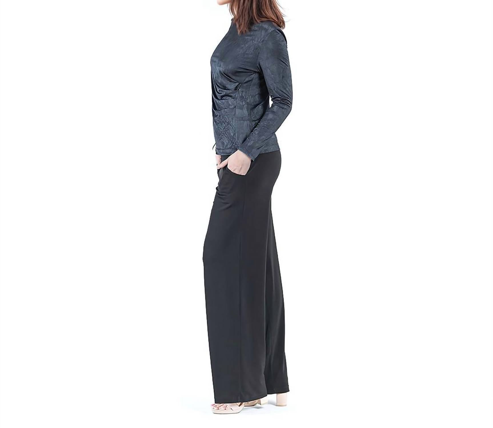 Clara Sunwoo - Draped Neck Side Ruched Top