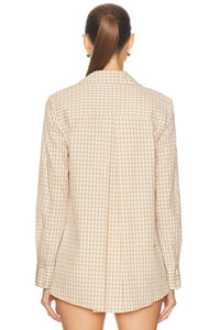 Enza Costa - Textured Gingham Shirt