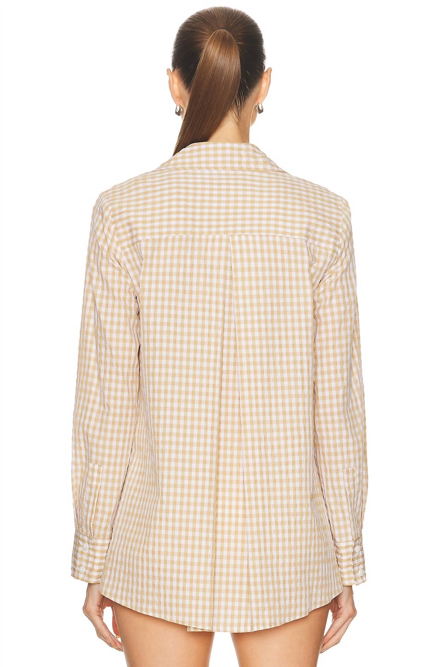 Enza Costa - Textured Gingham Shirt
