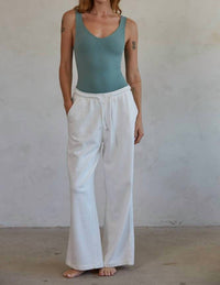 By Together - Women's Double Layered Seamless V Neck Sleeveless Bodysuit
