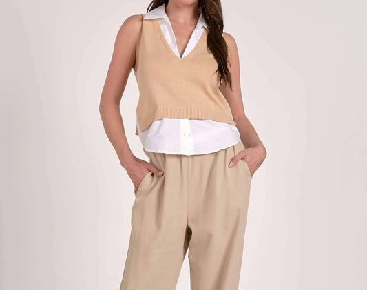 Elan - Orly Sleeveless Sweater Vest Top