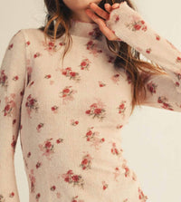 Lovlov - Soft Floral Thumbhole Top