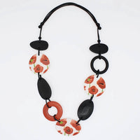 Sylca Designs - Women's Artful Poppies Gracie Necklace