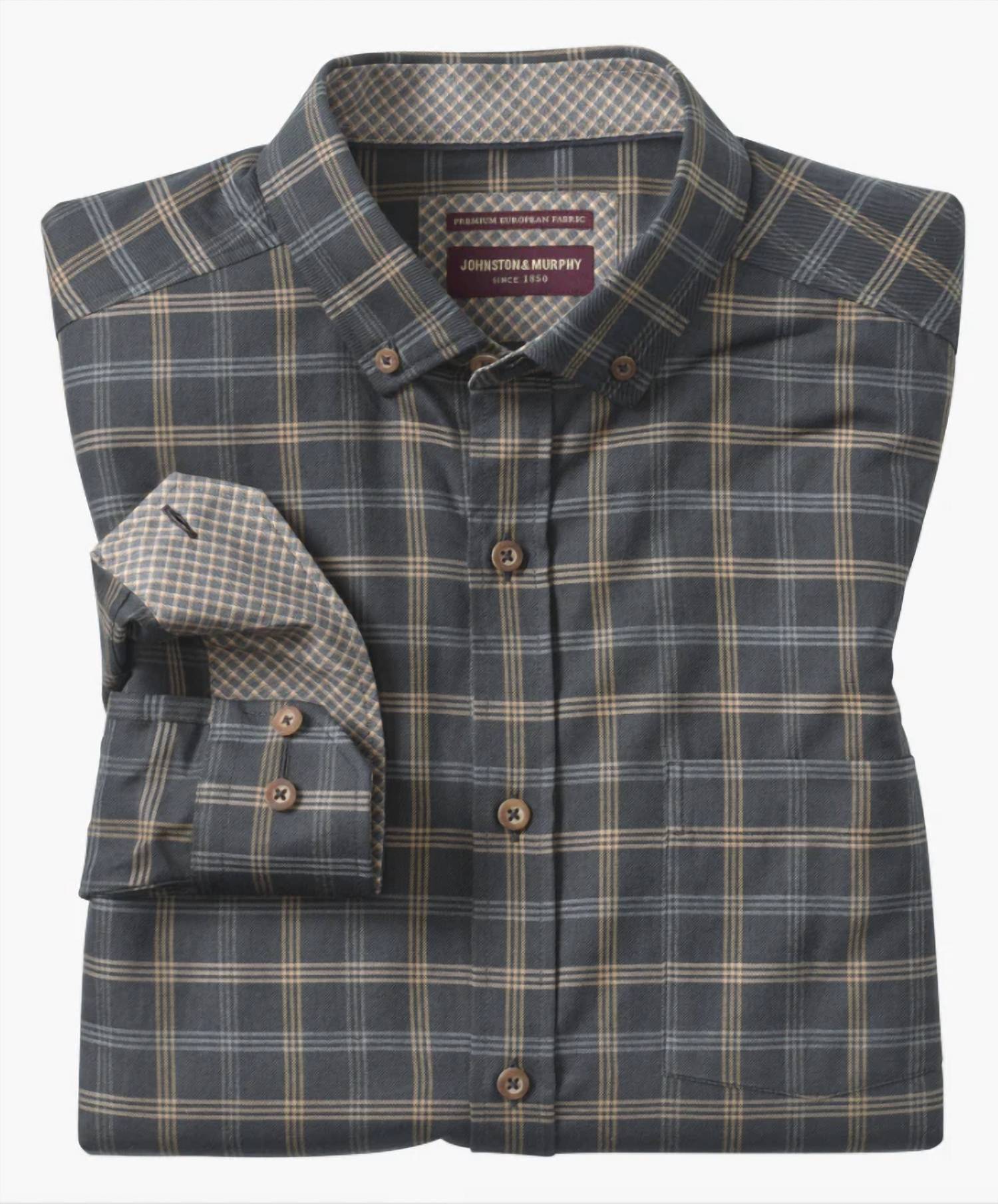 Johnston & Murphy - Men's Heathered Woven Shirt