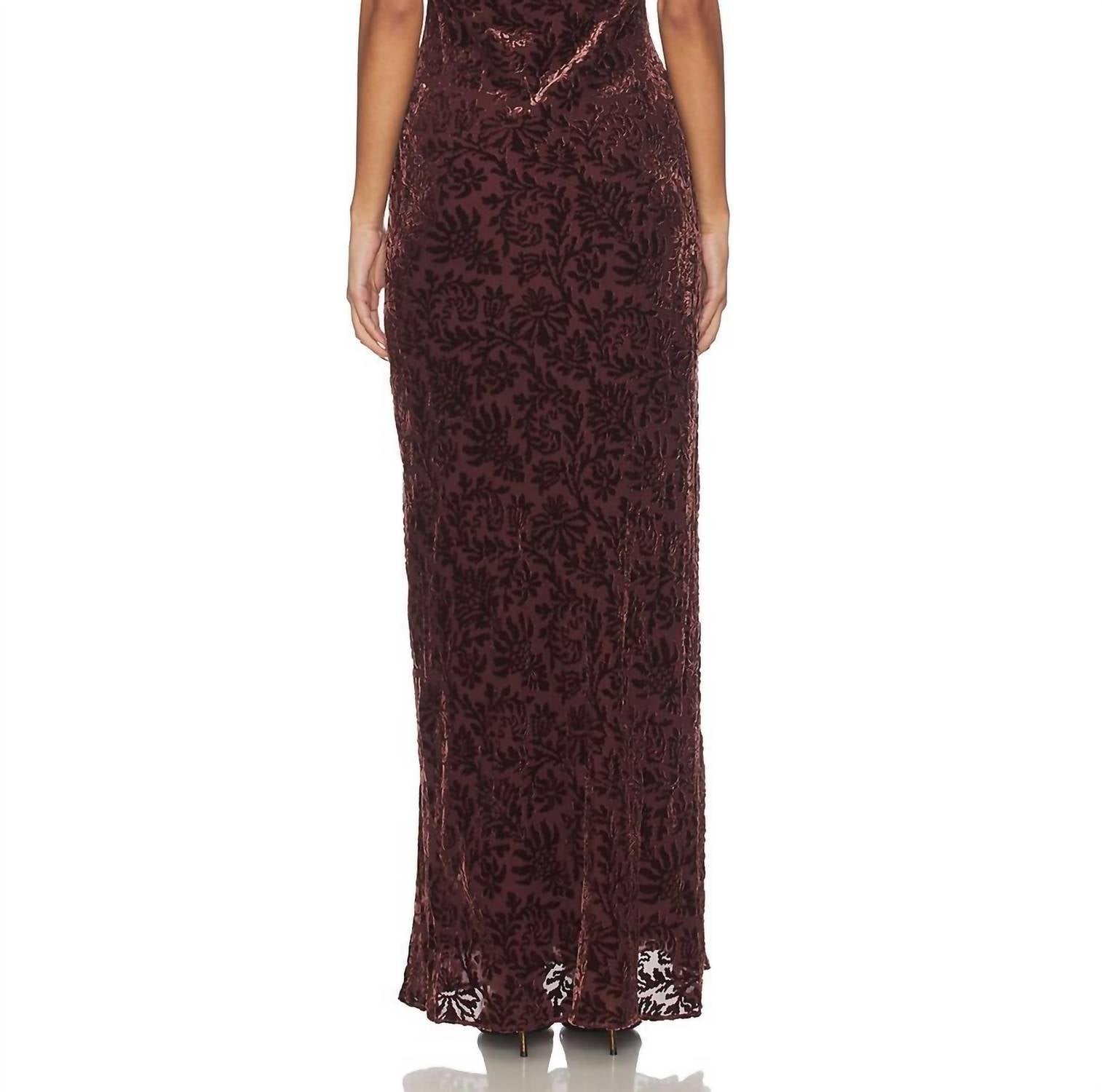 Veronica Beard Jolynn Maxi Dress in raisin - women's dress - alternate view