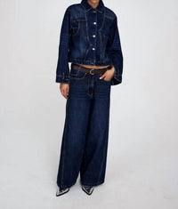 Rabens Saloner - Lane Patchwork Denim Wide Leg Pants
