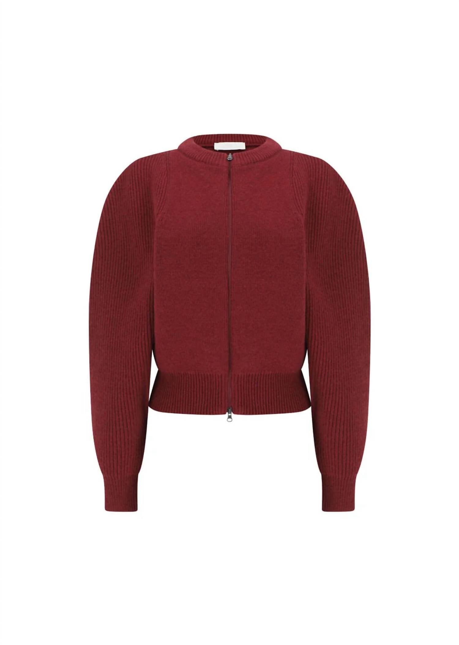 Shop Amomento - Cut Out Rounded Cardigan
