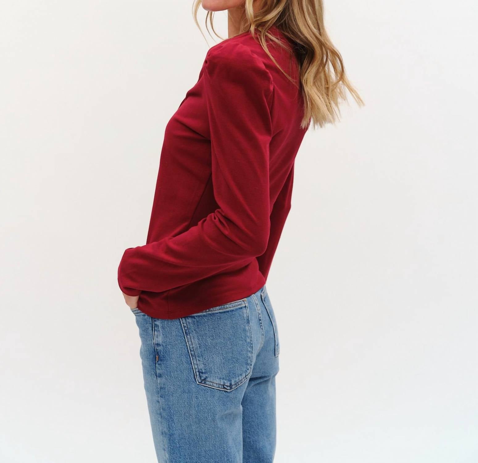 Six/Fifty - Emily Long Sleeve Ribbed Top