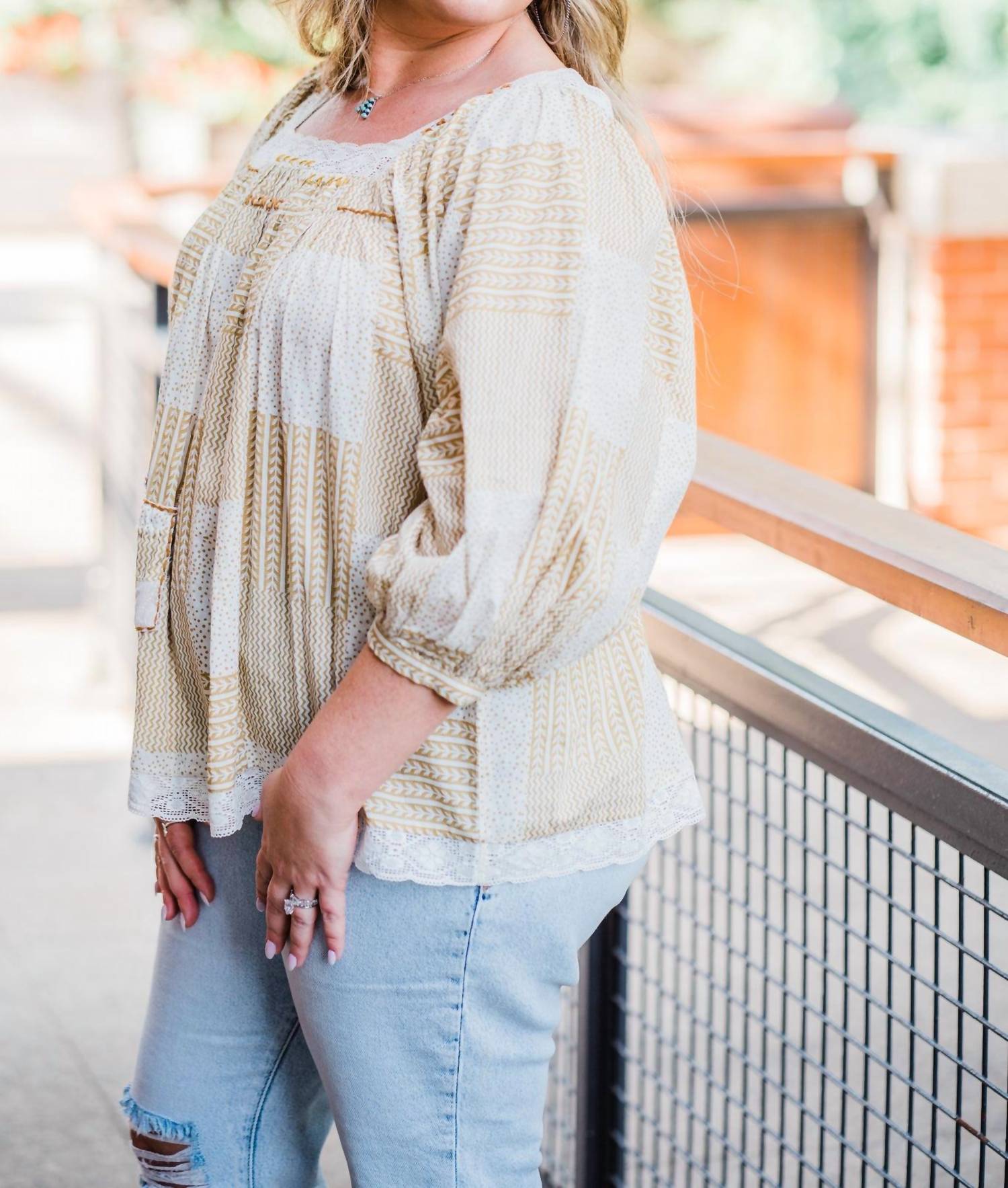 Layerz Clothing - Trudy Patched Top