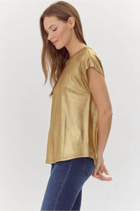 Jodifl - Crew Neck Cap Sleeve Top