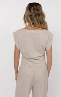 Sage The Label - CINDY STRONG SHOULDER SLEEVELESS KNIT TOP