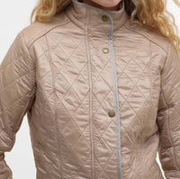 Barbour Cavalry Quilted Jacket in light fawn - women's jacket - alternate view