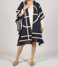 Before You Collection - Fringed Geometric Pattern Shawl