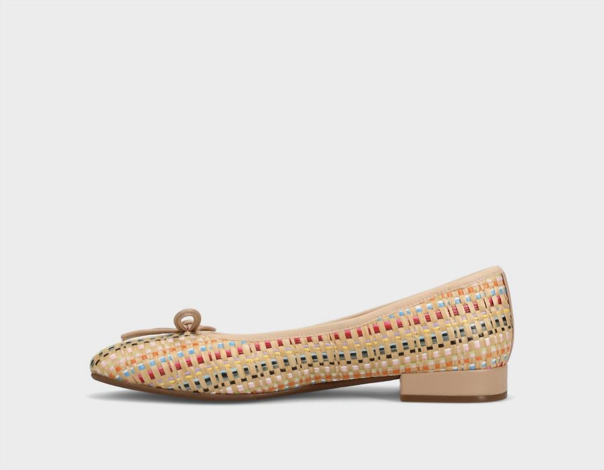 VANELi Women's Theo Ballerina Flat Shoes in natural multi holdo - women's flats - alternate view
