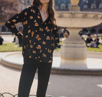 catherine gee Daria French Cuff Silk Blouse in gold monarch - women's blouse - view 5