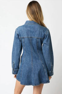Olivaceous - Angelina Button Dress