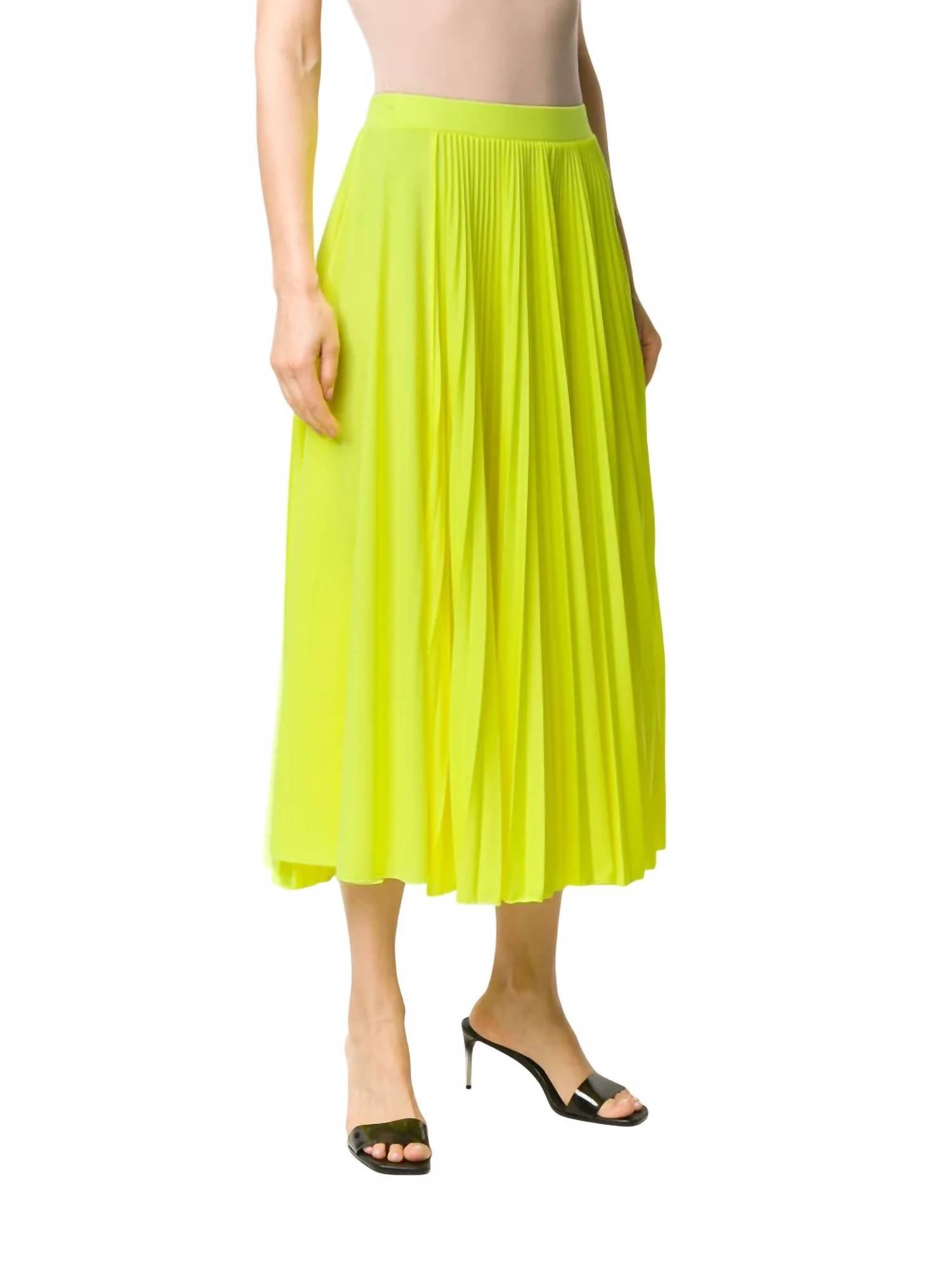 Valentino - Vlogo Pleated Midi Skirt