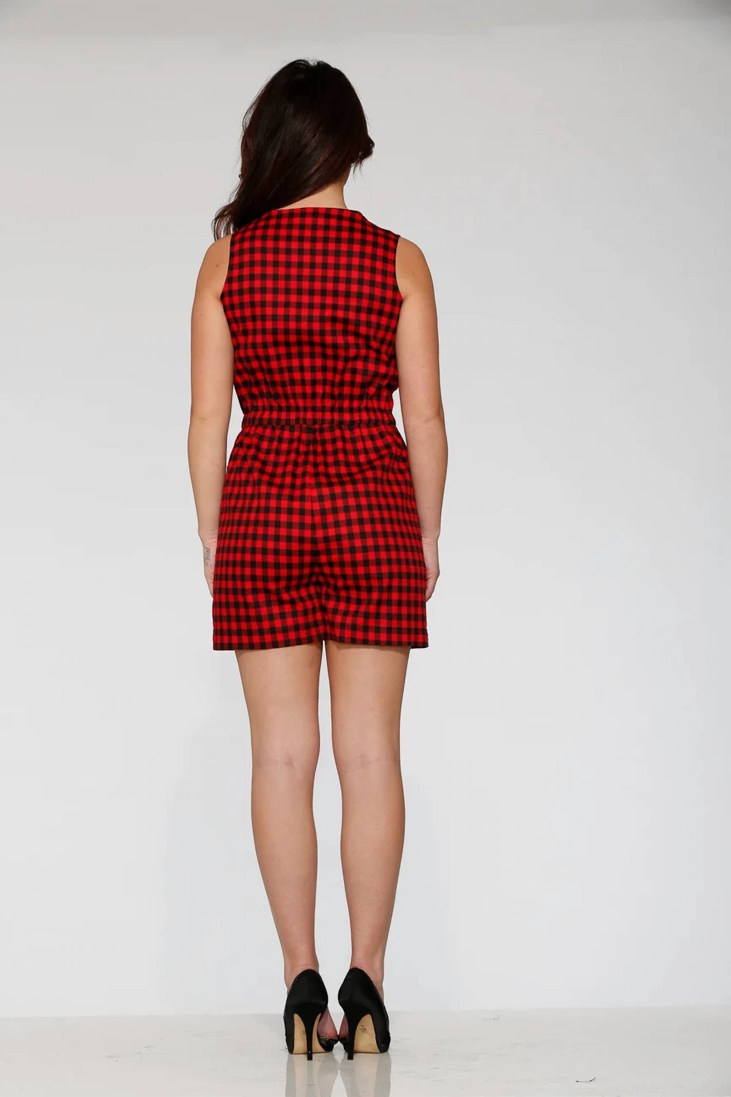 Orchid Bloom - Checkmate Sleeveless Romper