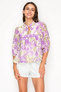 Meet Me In Santorini - Aphrodite's Garden Blouse