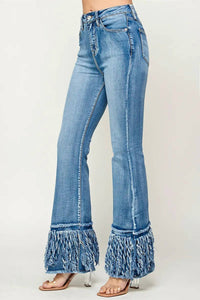 I&M Jeans - High Rise Frayed Flare Jeans