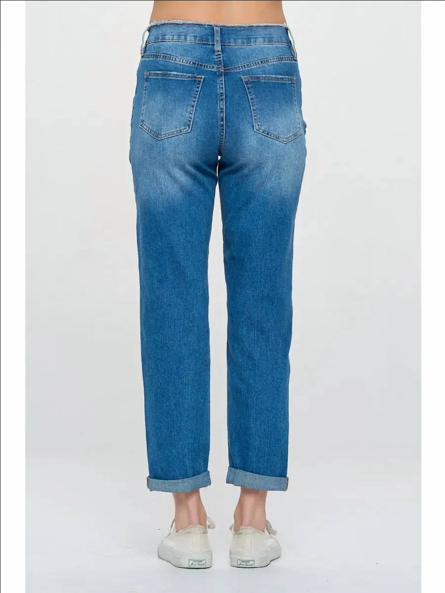 I&M Jeans - High Rise Roll Up Boyfriend Jeans