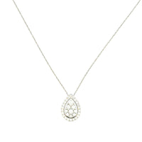 Aamiaa - 0.53 Carat Natural Diamond Pear Halo Cluster Pendant