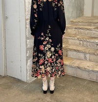 Sea - Jolie Floral Print Long Sleeve Midi Dress