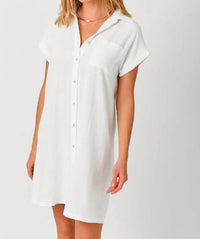 Mystree - Linen Blend Mini Dress