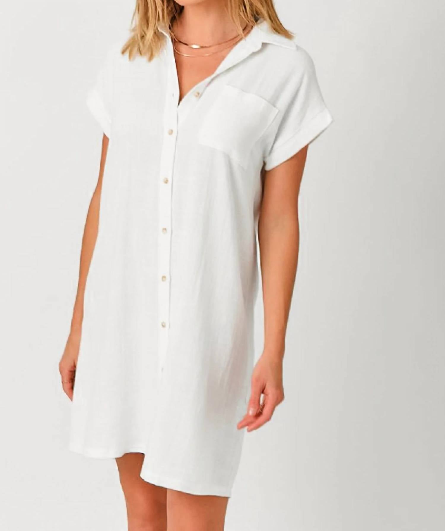 Mystree - Linen Blend Mini Dress