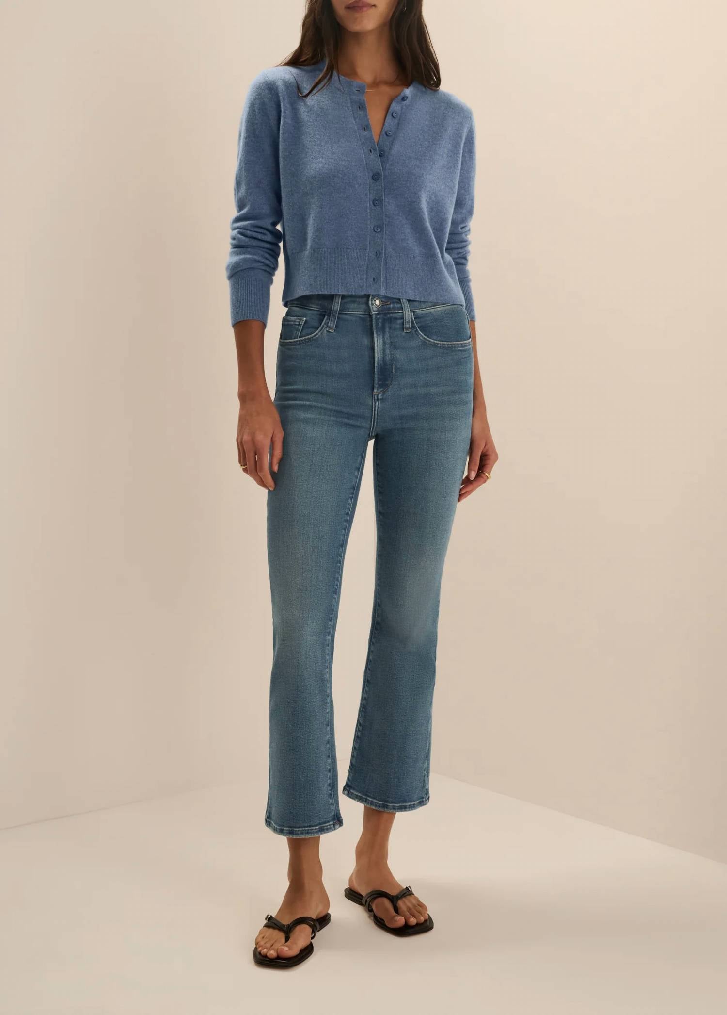 Favorite Daughter - Erin Mid Rise Crop Bootcut Jeans