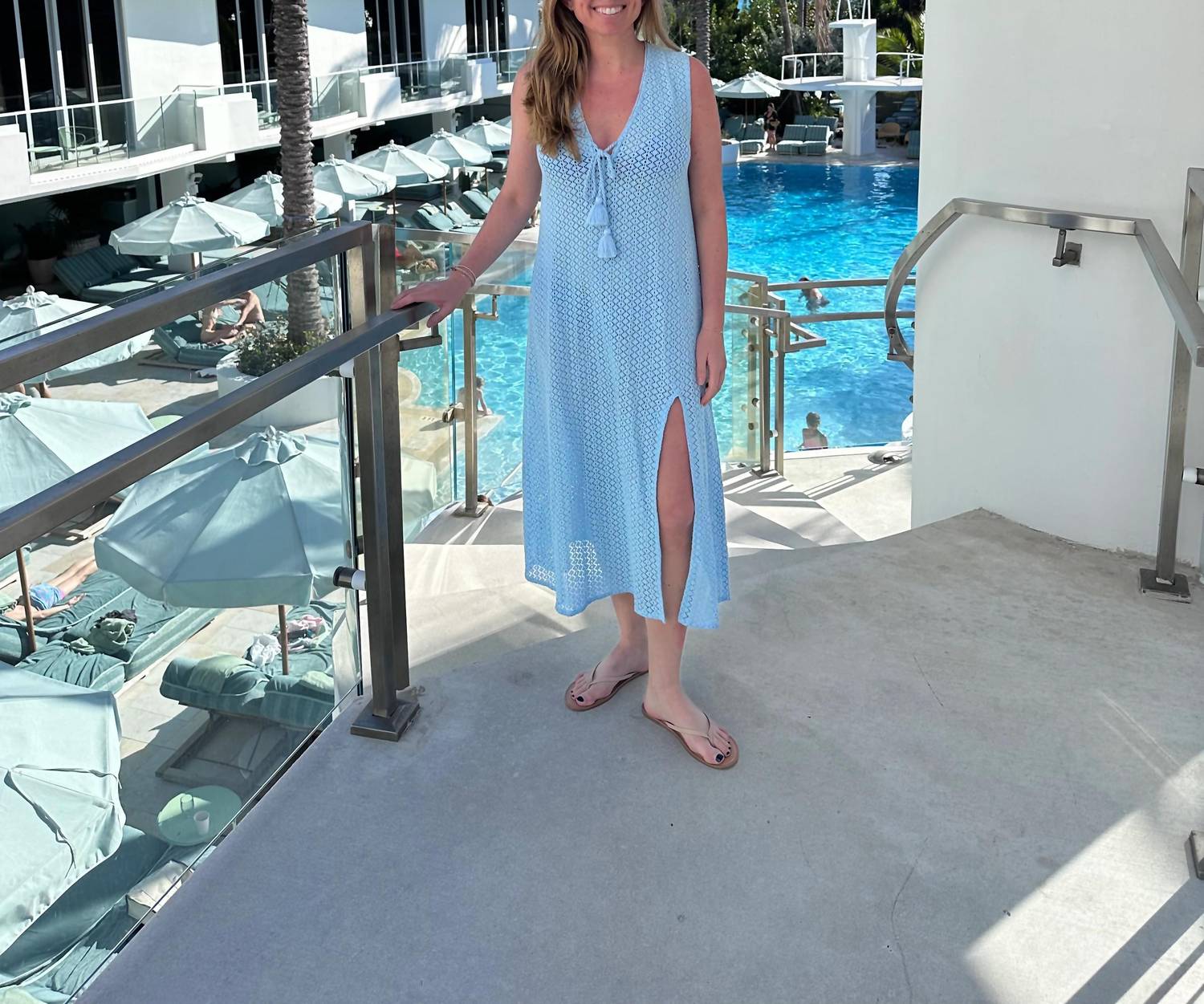 Sitano - Sorrento Aria Crochet Cover-up Midi Dress