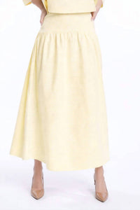 The Burgess Collection Lauren Seersucker Midi Skirt in white sun - women's skirt