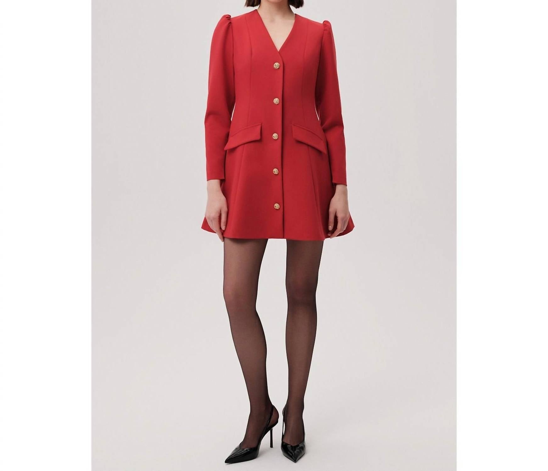Exquise - Trend V-neck Mini Dress