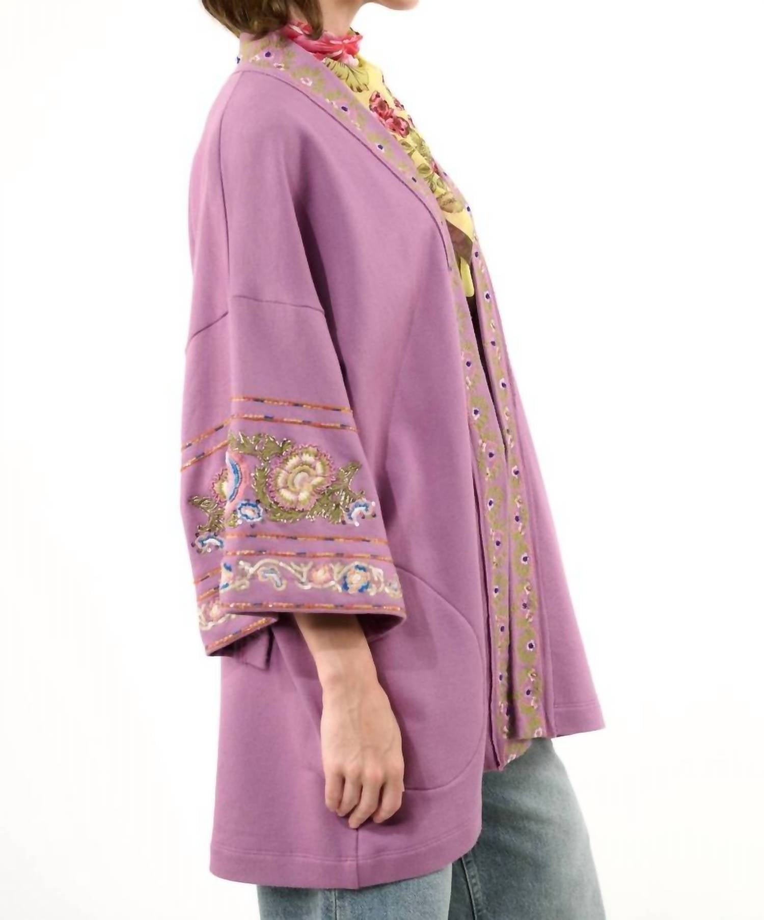 Aratta - Embellished French Terry Kimono