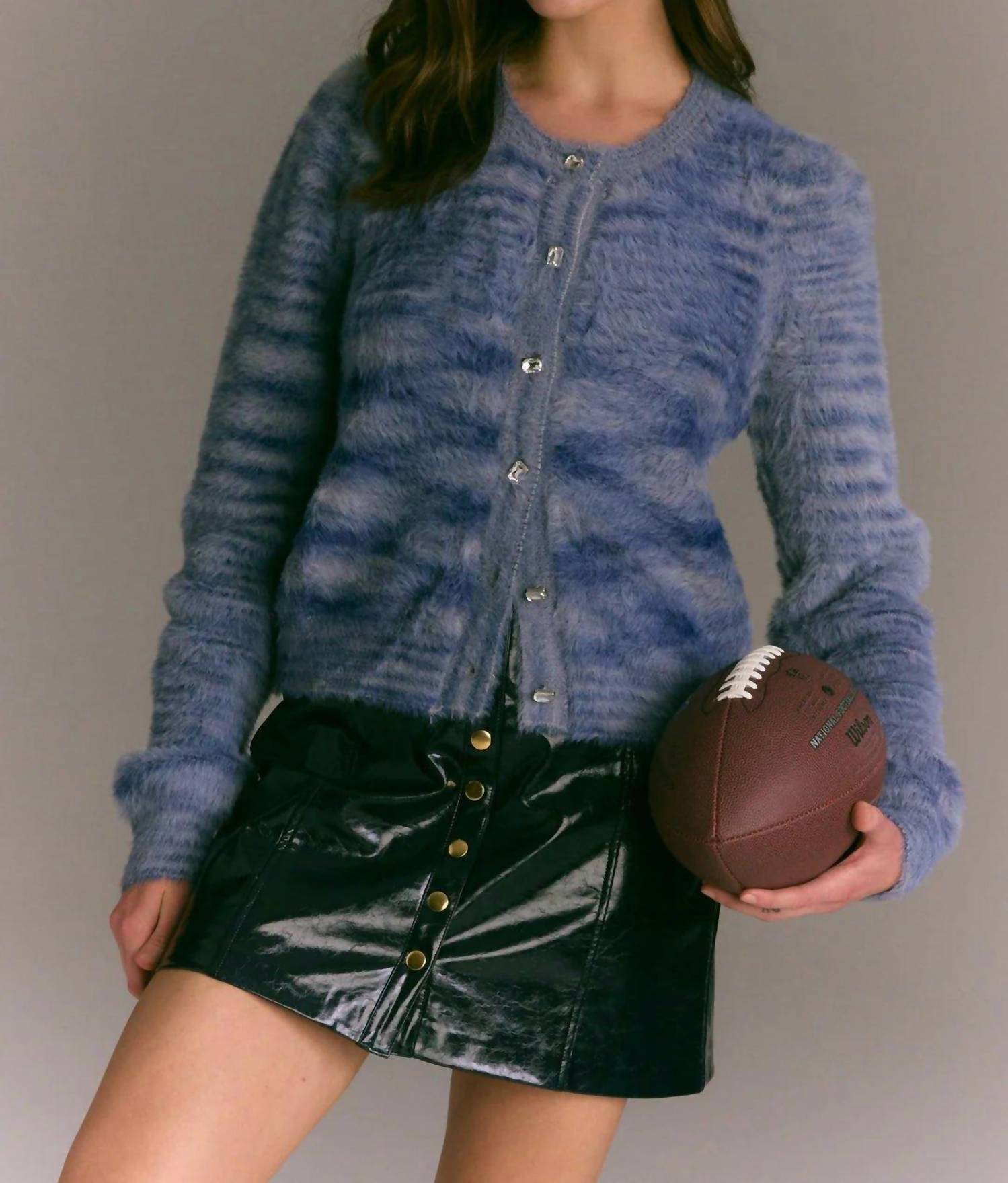ALLISON NEW YORK Sloan Cardigan in blue space dye - women's cardigan - view 4