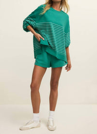 Z Supply Modern Weekender Stripe Sweatshirt in la palma - women's top - view 4
