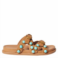 Cecelia New York - Women's Enamel Studded Slides