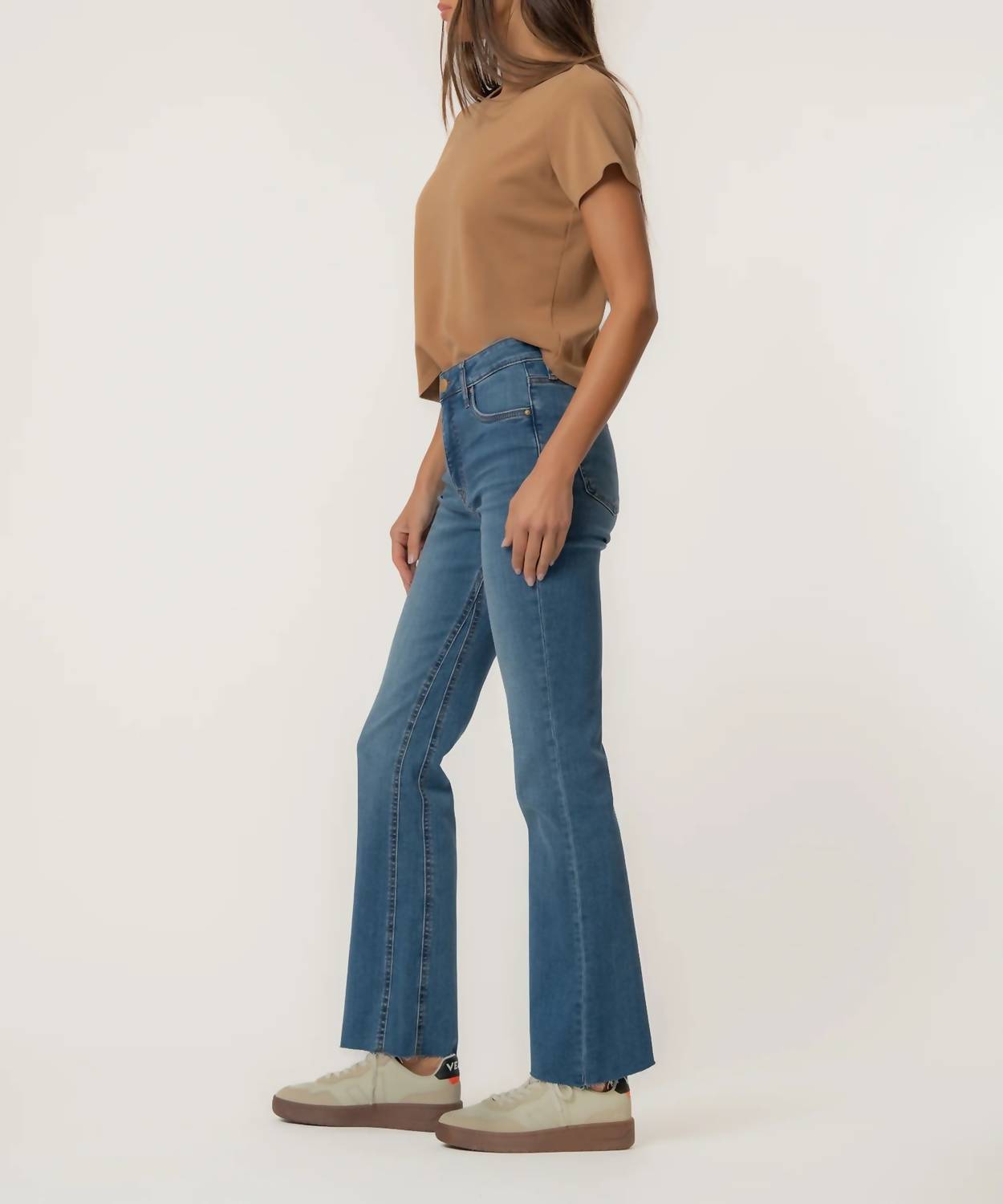 KUT FROM THE KLOTH Kelly High Rise Jeans in senses wash - women's jeans - alternate view