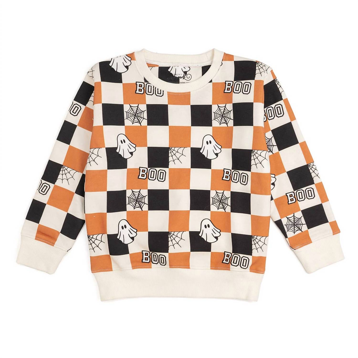 Sweet Wink - Boo Checkered Sweatshirt