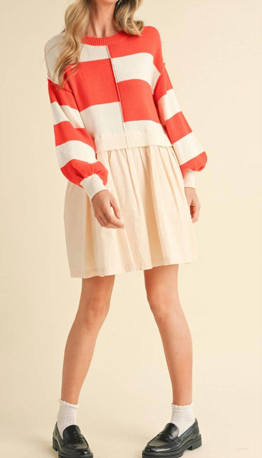 &Merci - Mixed Media Sweater Dress