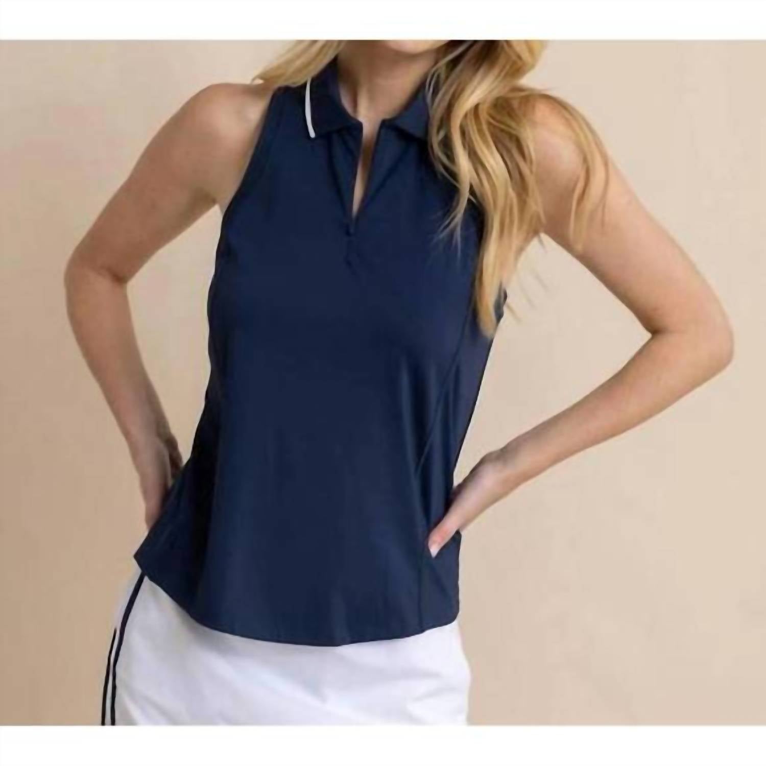 SOUTHERN TIDE Kristy Performance Tank in dress blue - women's tank top