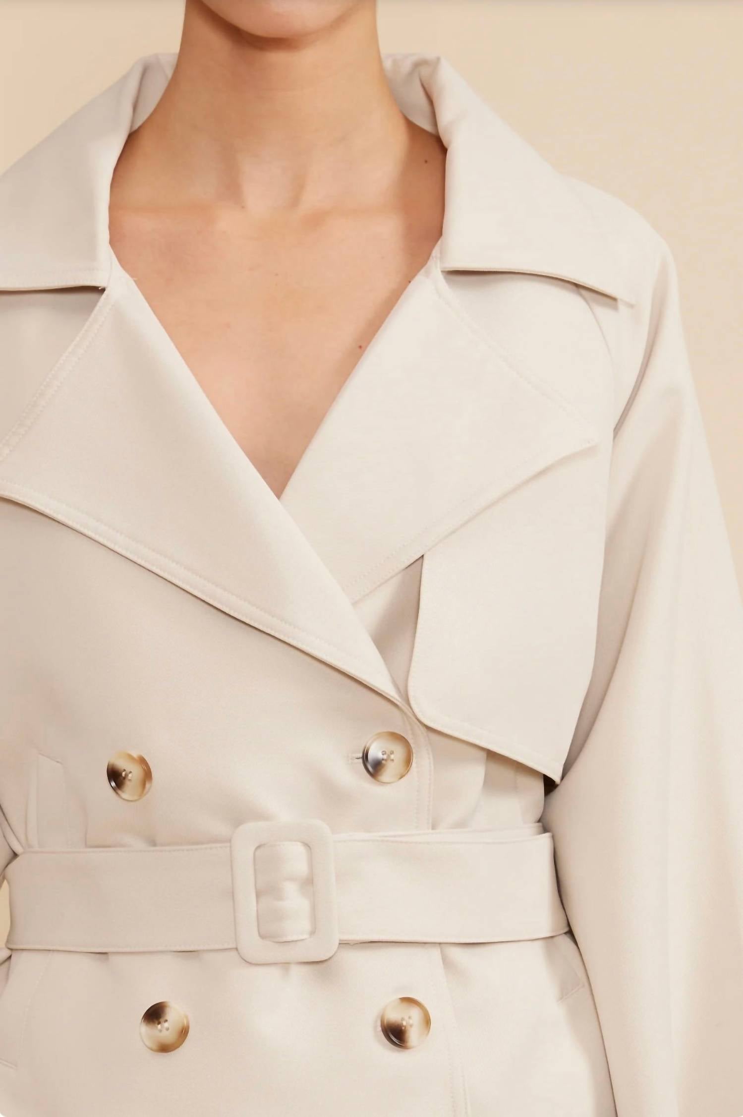 Lucy Paris - Estelle Cropped Trench Coat