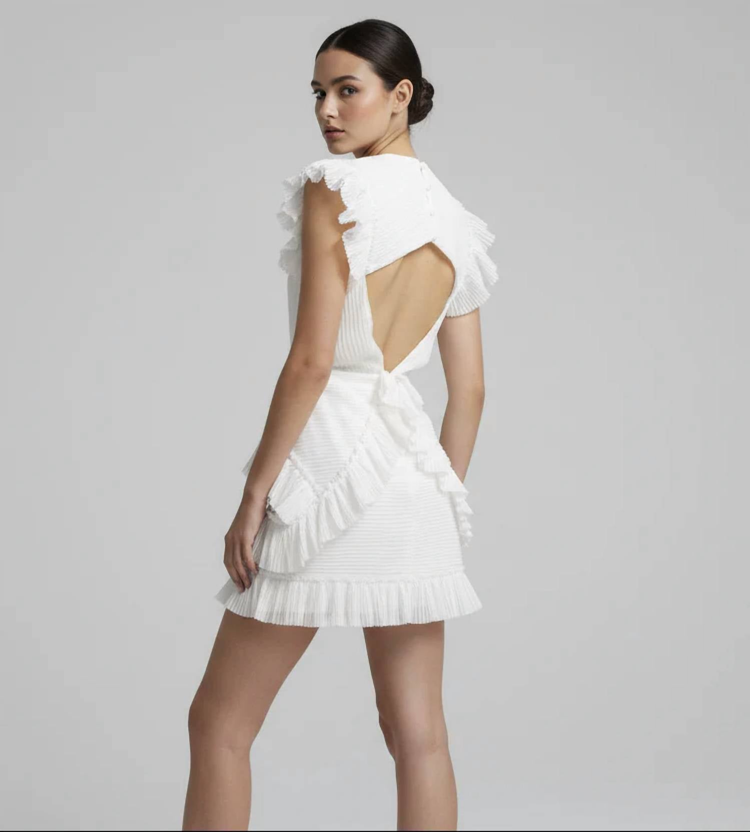 Lulus - Flutter Sleeves Dress