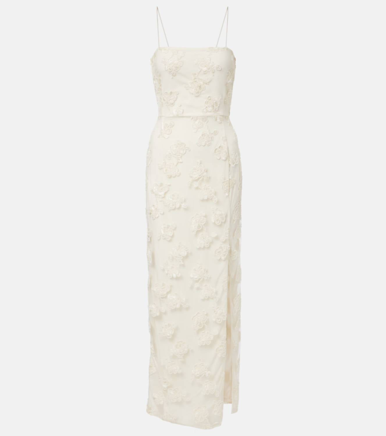 Rotate - Beaded Maxi Slit Dress