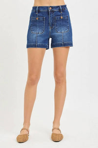 Risen - Rizza Patch Pocket Denim Shorts
