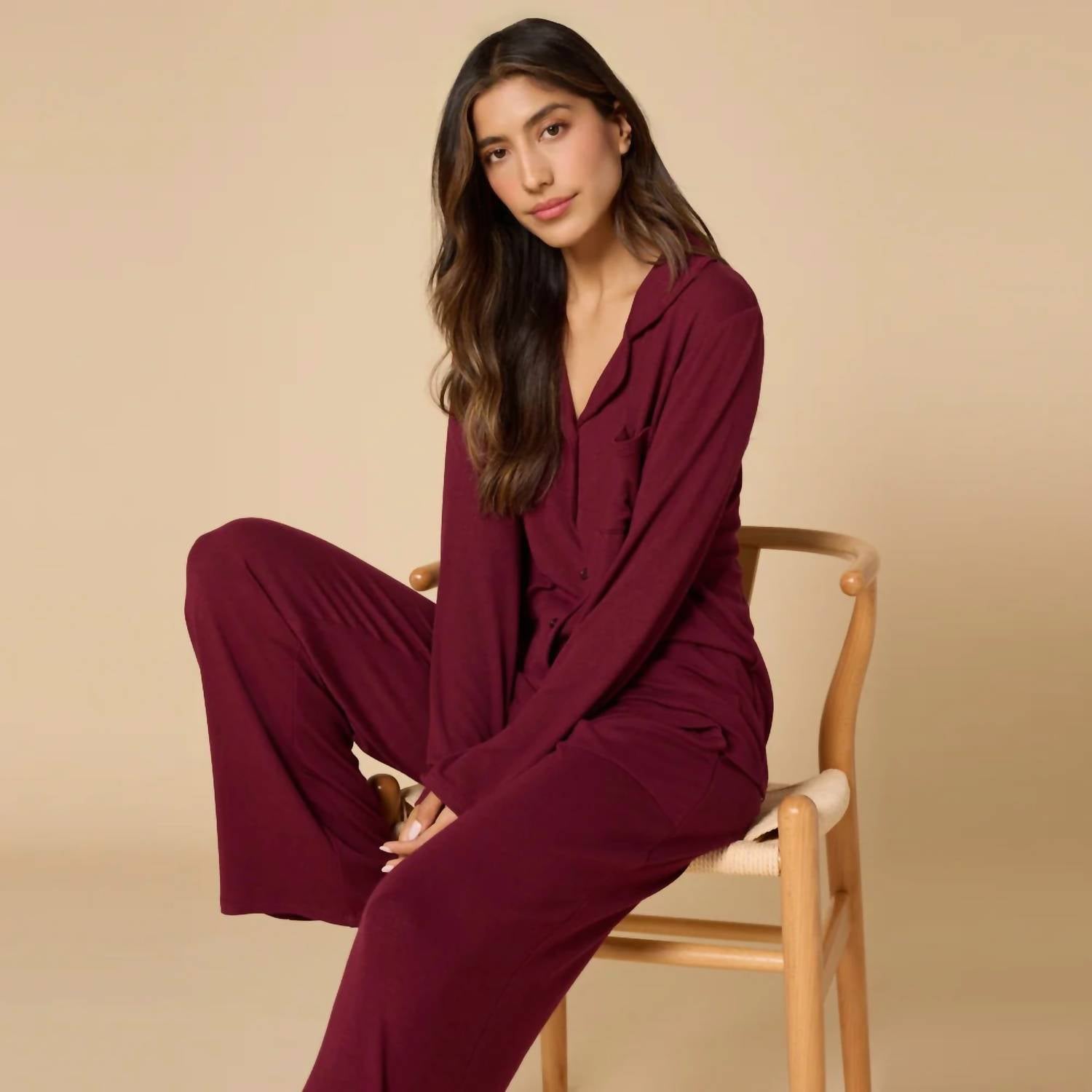 Softies - Aria- Slim Notch Collar Pajama Set